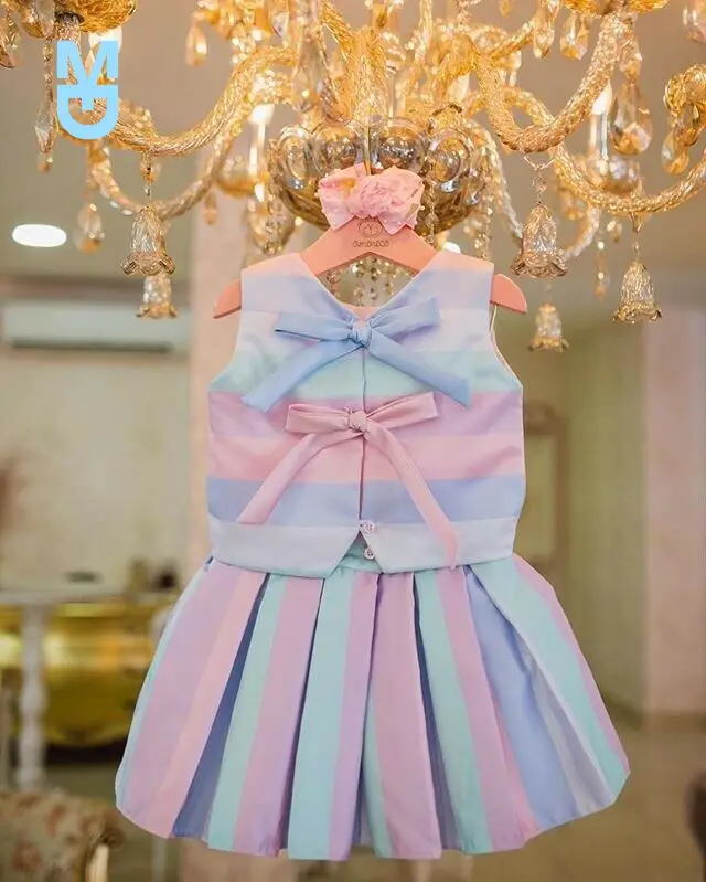 

New Adorable Toddler Baby Girls Clothes Str Vest Tops + Tutu Skirts Party Outfits Sets Summer 1-3Y