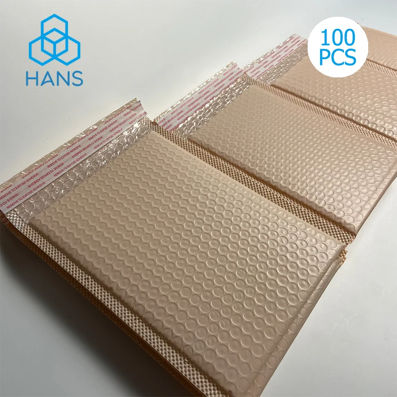 Light Pink Bubble Mailers 100PCS Poly Padded Envelope Self Seal Adhesive Colored Shipping Bags