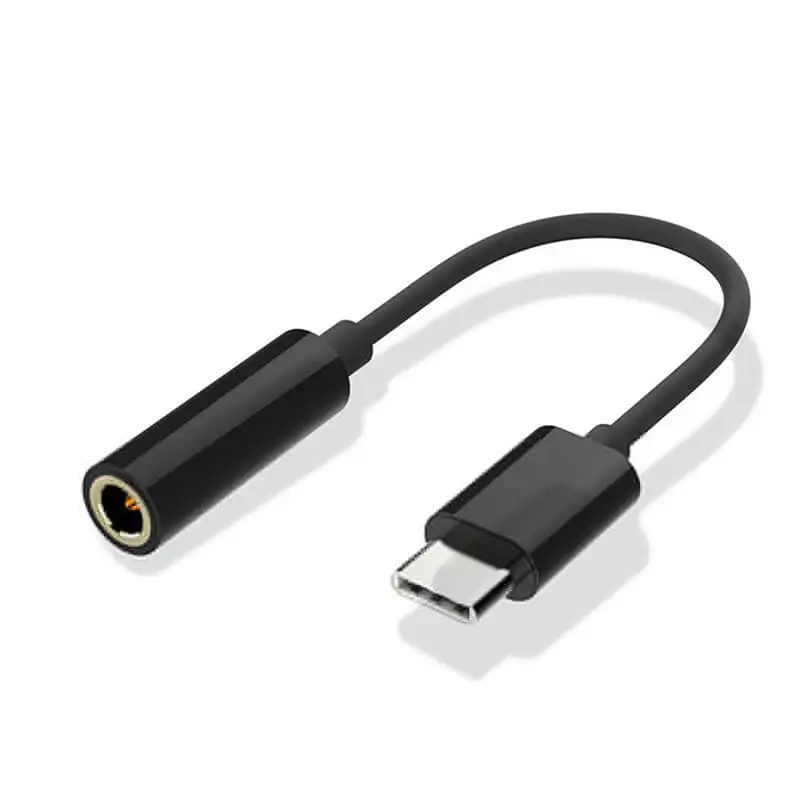 Type C To 3.5mm Earphone Audio Converter Head Digital Cable For Xiaomi Huawei Samsung Black White