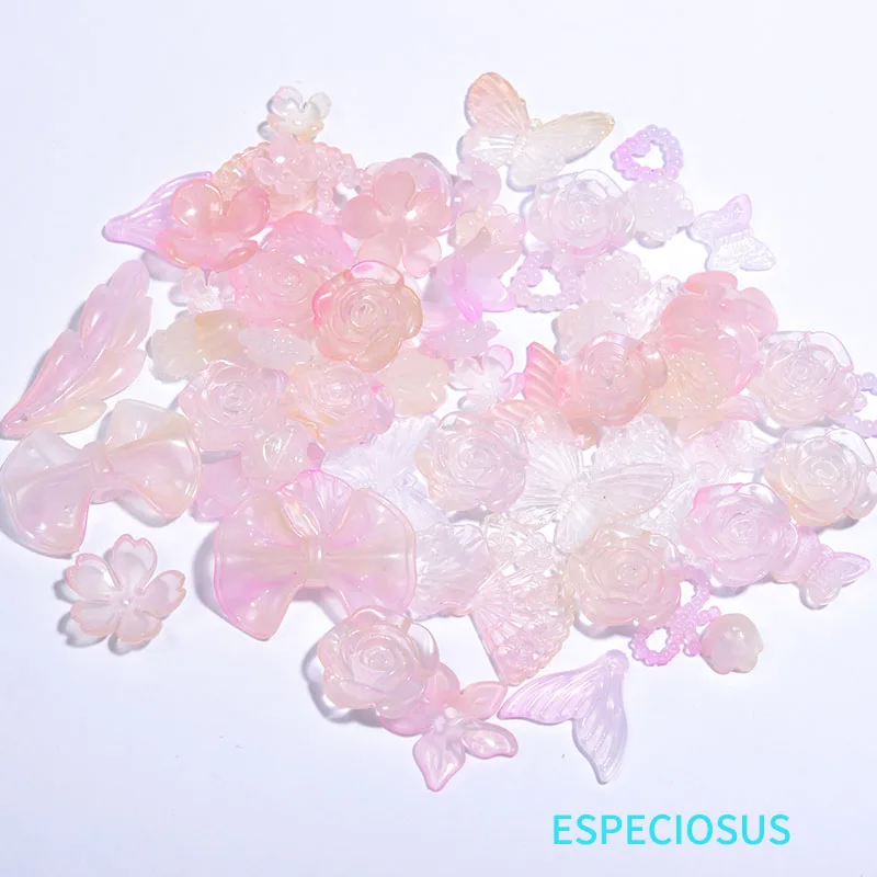 Разноцветные акриловые желеобразные подвески с бантом разноцветные Аксессуары