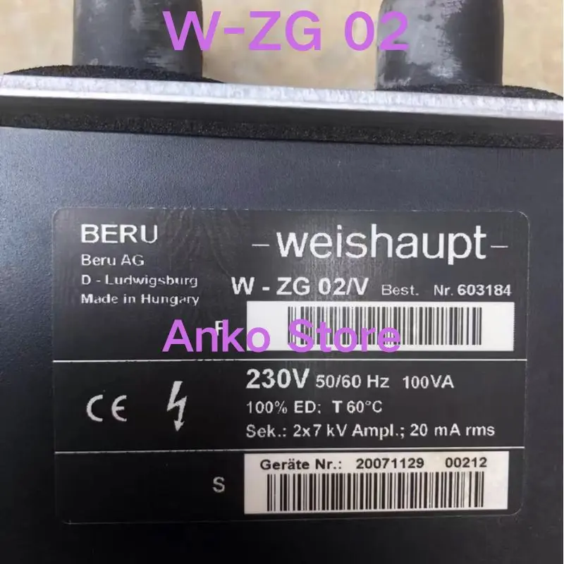 Б/у тест ОК ДЛЯ трансформатора зажигания Weishaupt W-ZG 02 507022201 603203 1 ШТ.