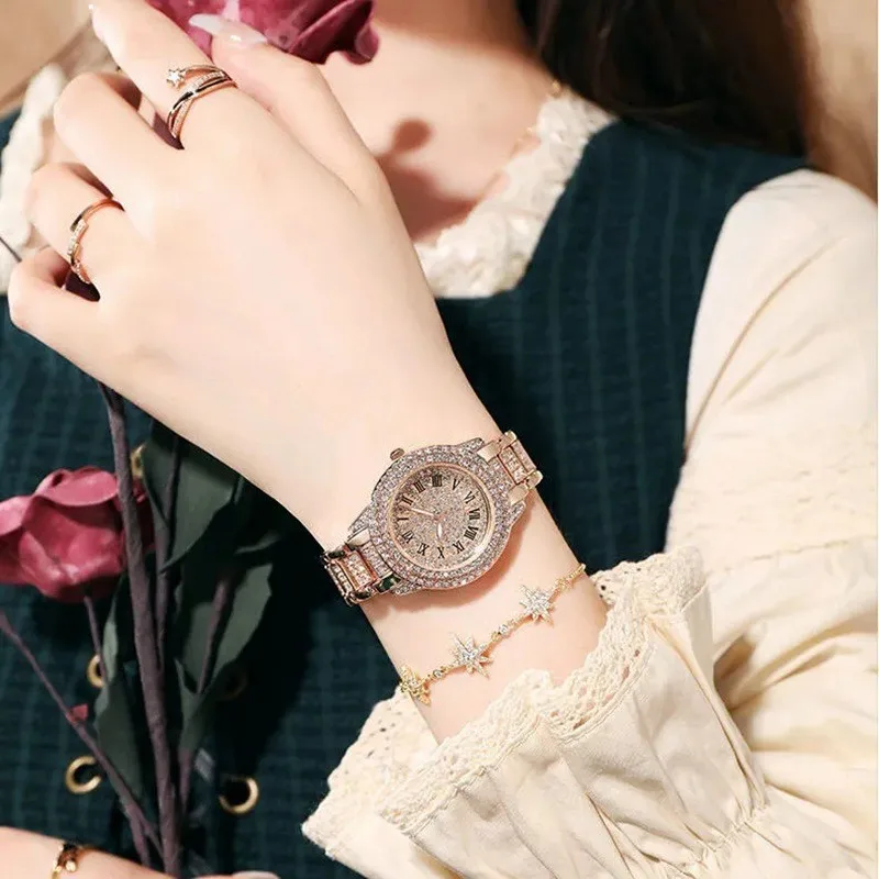 Deesio Casual Elegant All-Star Women's Quartz Watch Shiny Fine Zircon Mechanical Lady Wristwatches Luxury fashion gifts