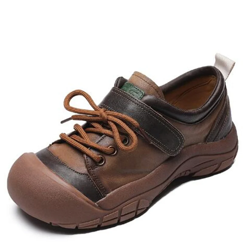 

2022 New Autumn Spell Colors 100% All Natural Genuine Leather Shoes Platform Sneakers Heighten Shoes Non-slip Light Tide Shoes