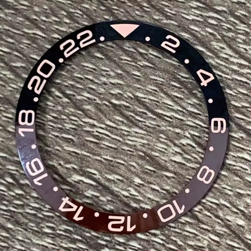 38MM Watch Bezel Inset GMT Ceramic Bevelled Bezel Mouth Monochrome Colour Blocking OD 38MM Inner Diameter 30.5MM