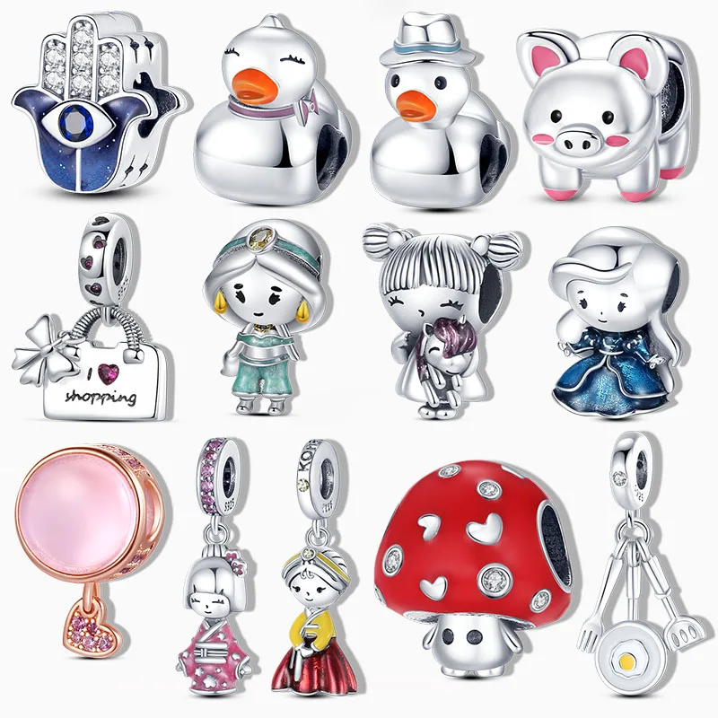 

charms plata de ley 925 charm fit original pandor-a bracelets silver color kitten galaxy series bead charm diy jewelry for women