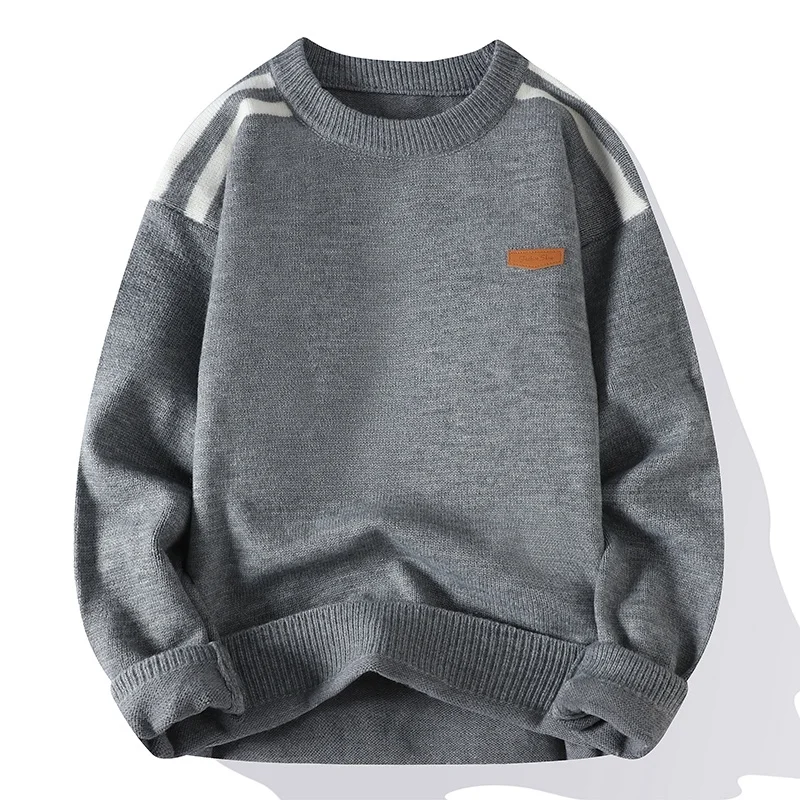 

Sweater Daily Autumn and Winter Sueter Masculino Chic Knitwear Casual Pullover Round Neck Youthful Tops Long Sleeve Size M-4XL