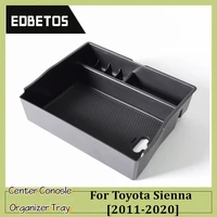 center console organizer storage box secondary armrest glove box compatible for toyota sienna xl30 2011 2020
