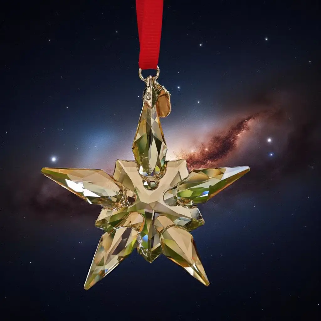 

Хрустальная звезда-снежинка автомобильный кулон