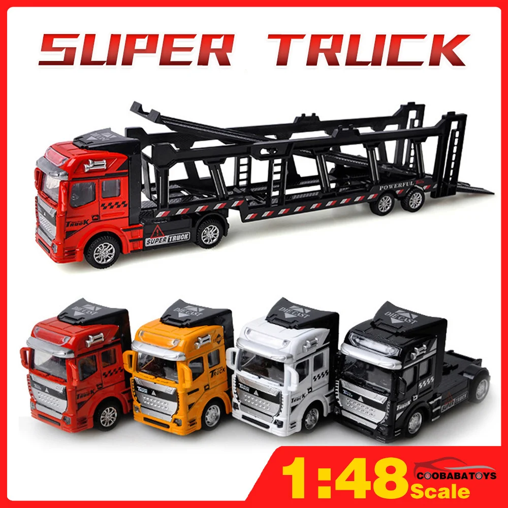 

Scale 1/48 Super Trucks Metal Diecast Alloy Toys Cars Transporter Models For Boys Children Kids Vehicles Hobbies Collection