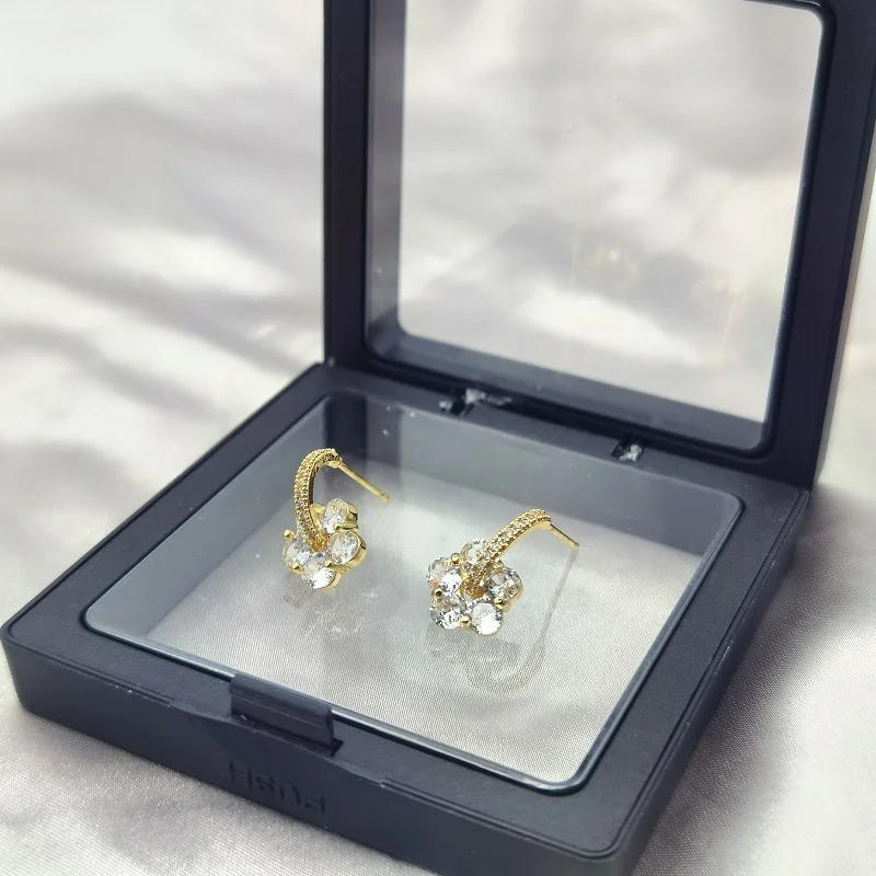FLower Stud Earring for Women 2023 Ear Piercing 925 Silver Needle Pendientes Trending Korean Style Fashion Jewelry Party Gift
