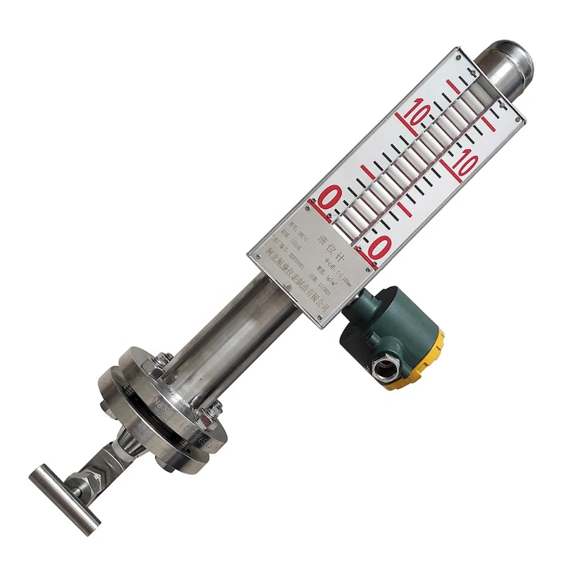 

Side mounted Magnetic Level Indicator Magnetrol Level Transmitter with remote 4-20mA analog output