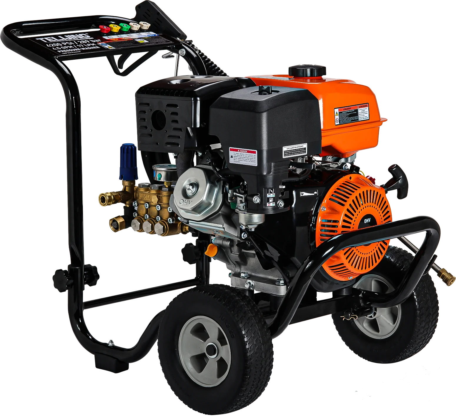 4200PSI/289Bar 8KW OHV Бензиновая мойка высокого давления 420cc 3400rpm Портативная стиральная