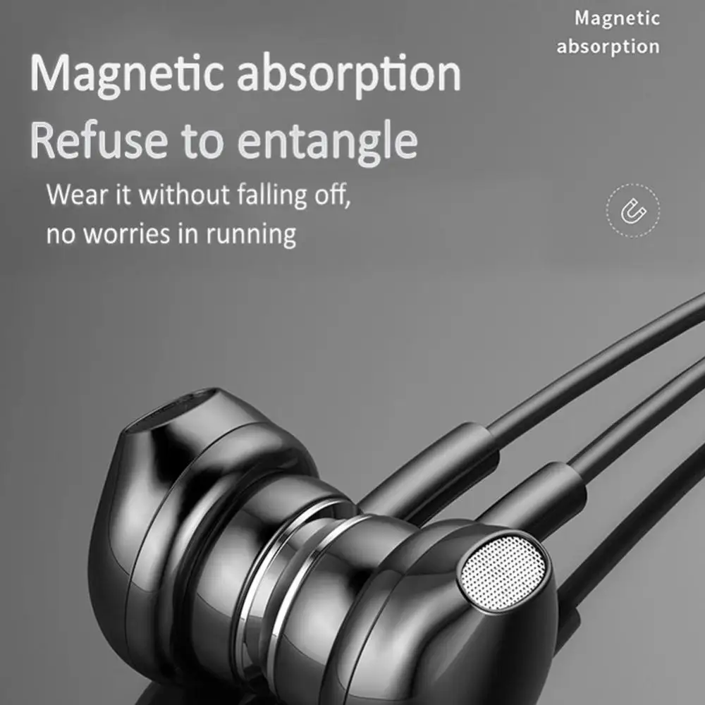 1PC New Magnetic Wireless Bluetooth 5.0 Earphones Mini Portable Music Headphones Neckband Sport Earbuds Handfree Phone Headset - купить по