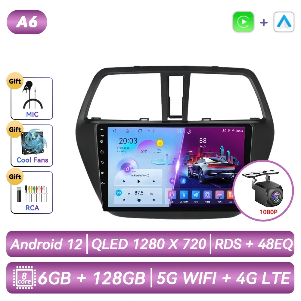 

Для Suzuki SX4 S Cross 2012 2013 2014 2015 2016 Android Автомобильный радиоприемник Автомобильный мультимедийный плеер Навигация GPS Carplay Сенсорный экран Авто стерео