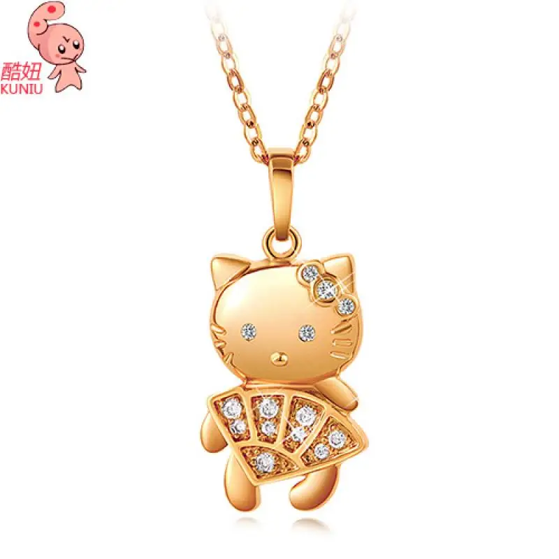 

Kawaii Sanrioed ожерелье Симпатичные Hellow Kittys мультфильм аниме Подвеска Ожерелье плюшевые игрушки для девочек Подарки