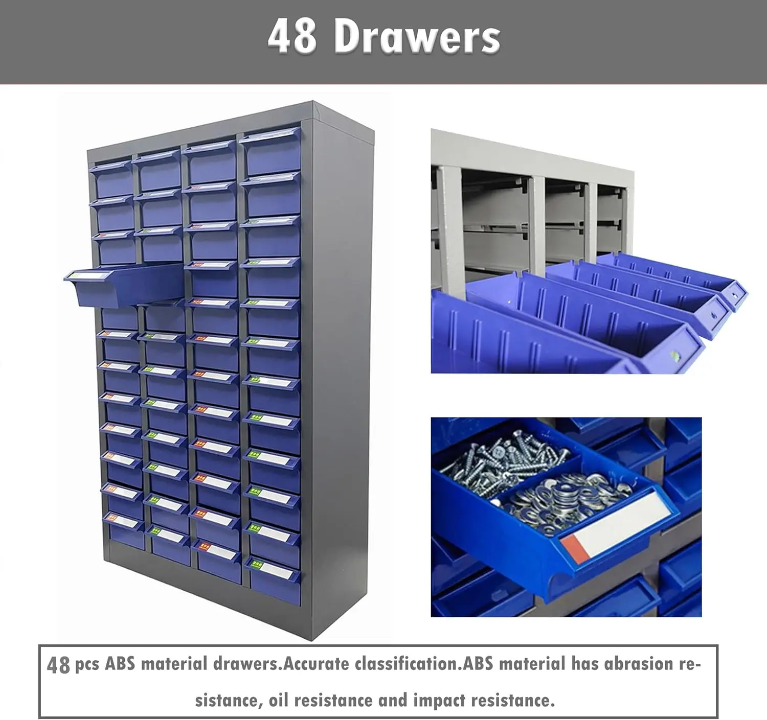 Шкаф для деталей 48 ящиков ящики хранения компонентов инструмент винтов гвоздей
