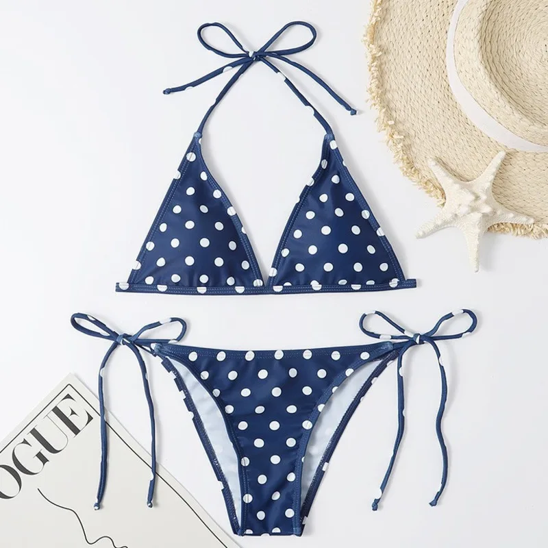 

2023 Bikinis Women Sexy Dot Three-point Swimsuit Beachwear Sling Push Up Swimwear Swimming Costume Bikini Pool Party Swim Suits
