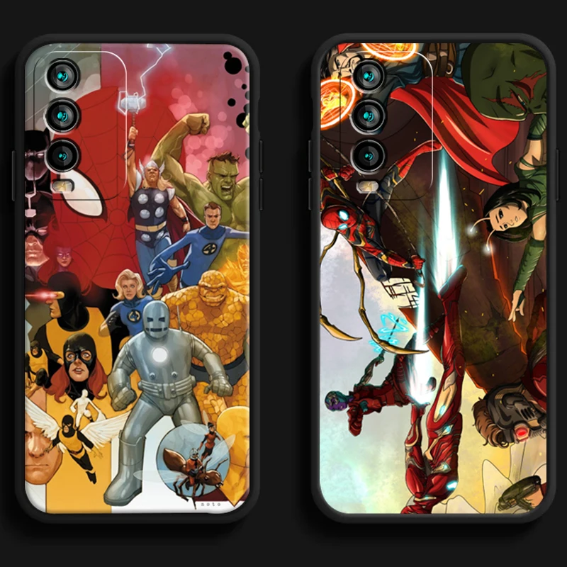 

Marvel Spiderman Phone Cases For Xiaomi Redmi Note 10 10S 10 Pro POCO F3 GT X3 GT M3 Pro X3 NFC Cases Carcasa Funda Back Cover