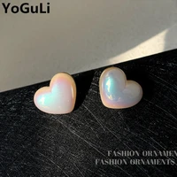 s925 needle women jewelry pearl earring popular design sweet elegant temperament heart stud earrings for girl lady gifts