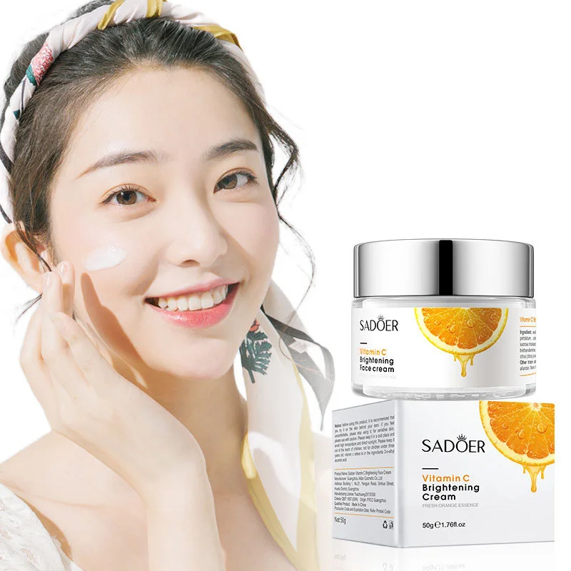 

Vitamin C Refreshing Face Cream Moisturizing Anti-aging Brighten Skin Hydrating Day Creams VC Facial Cream Beauty Face Care