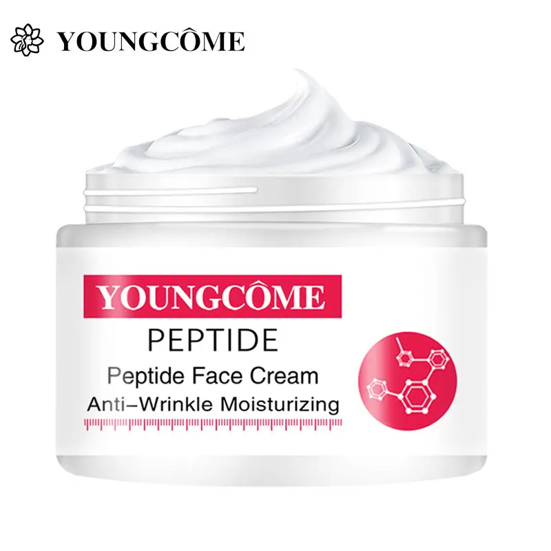 

Крем для лица с пептидами Youngcome, 60 г, средство для удаления морщин и тонких линий, отбеливающий и увлажняющий крем для ночного дня