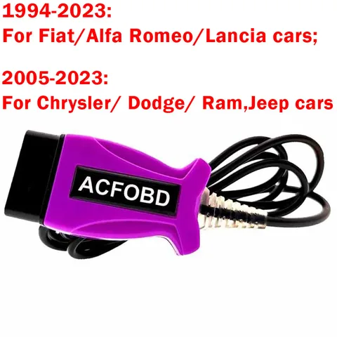 Диагностический сканер ITCARDIAG ACFOBD для Fiat/Alfa/Romeo/Lancia/Chrysler/Dodge/Ram/Jeep