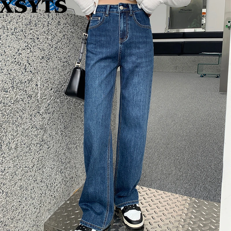 

Pantalones De Mujer Baggy Jeans 2022 Autumn New Straight-leg Female Denim Trousers High Waist Wide Leg Pants Jeans Women Clothes