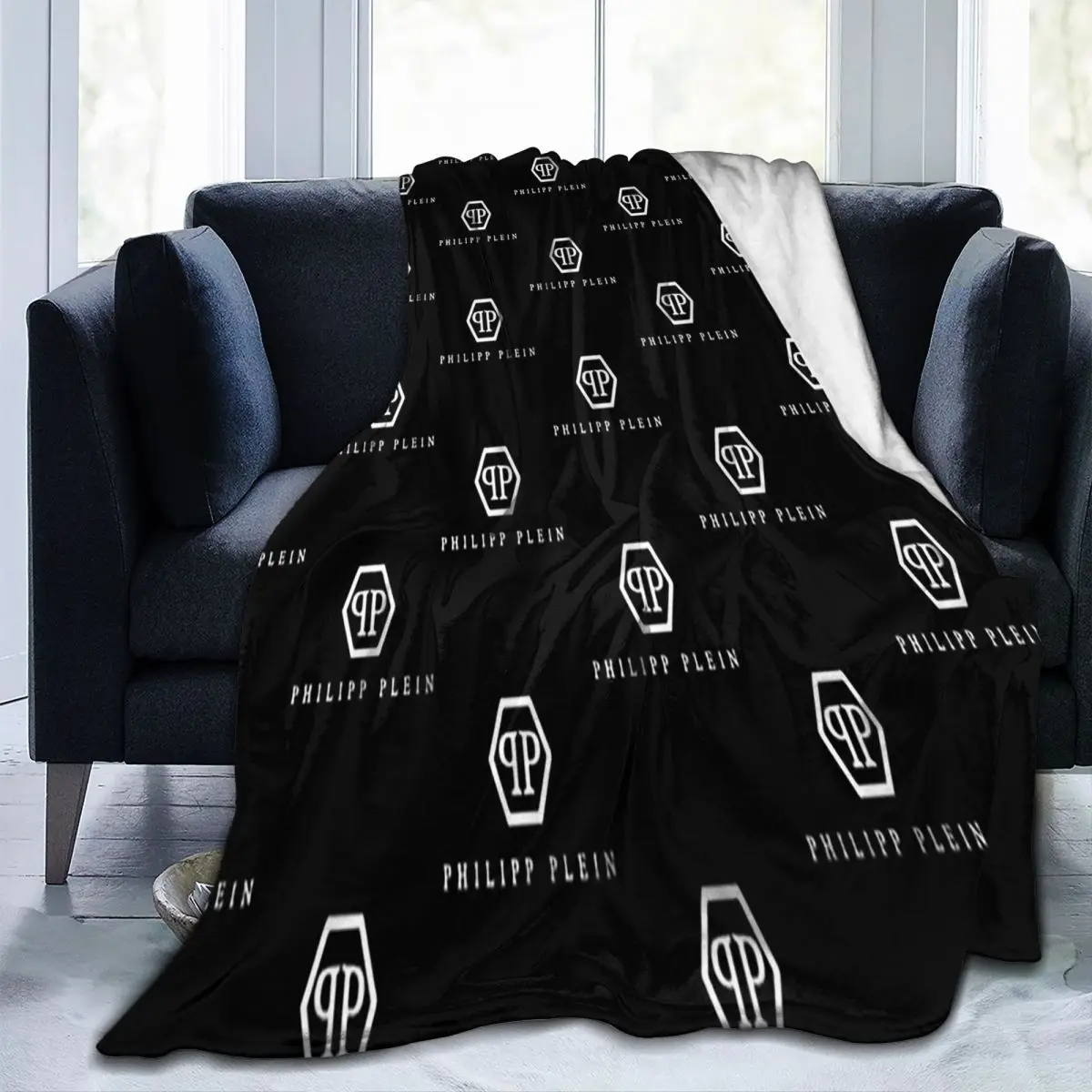 

Роскошное немецкое одеяло с рисунком Philips, Фланелевое портативное ультрамягкое одеяло с принтом для дома и офиса, постельное белье