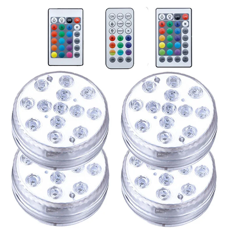 

13 LEDs Submarine Light with Magnet Sucker IP68 Waterproof Decor Fountain Bathtub Fish Tank Vase Underwater Lights Pool Lights