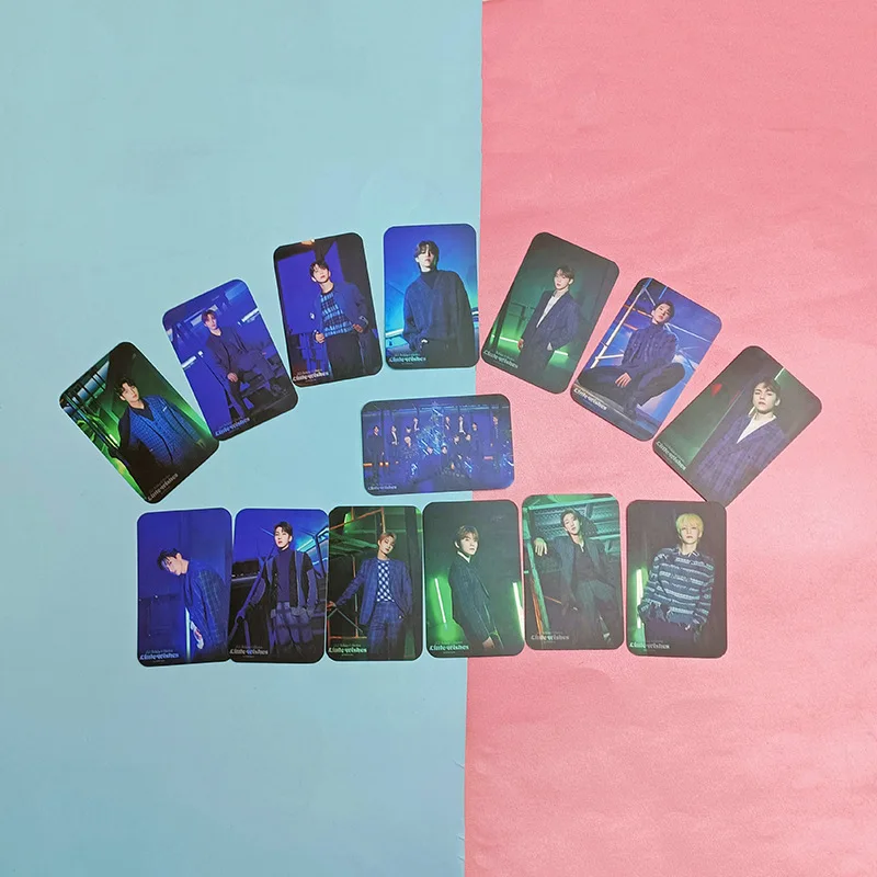 

14Pcs/Set Kpop Seventeen Photocards 2021 Holiday Collection Postcard Double Side Self Made HD Lomo Cards Fans Gift