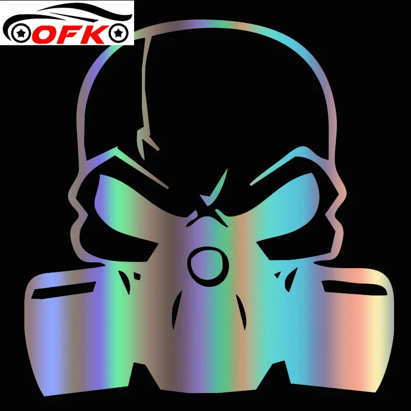 

Cool Skull In The Respirator Funny Vinyl Car Sticker Reflective Waterproof Decal Stickers on Truck Bumper.