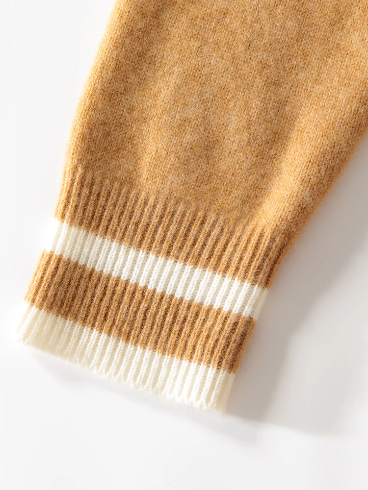 Мужское пальто вязаный кардиган из 100% мериносовой шерсти Осень-зима новый товар