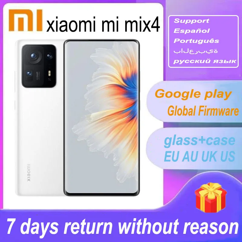 Redmi Xiaomi MIX 4 NFC 8+256 120w Wireless50W Qualcomm Snapdragon 888Plus MIUI12.5 Curved screen