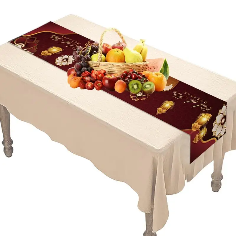 

Table Runner Table Cloth For Table Decoration Table Cover Moon Star Lantern Decoration Tables Flag Linen For Home Party Decor