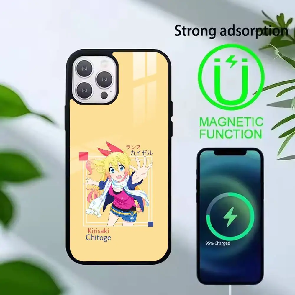 Фото Чехол для телефона Nisekoi Chitoge Kirisaki для iPhone 17, 16, 15, 14, 13, 12, 11 Plus, Pro, совместимый с магнитной беспроводной зарядкой №2