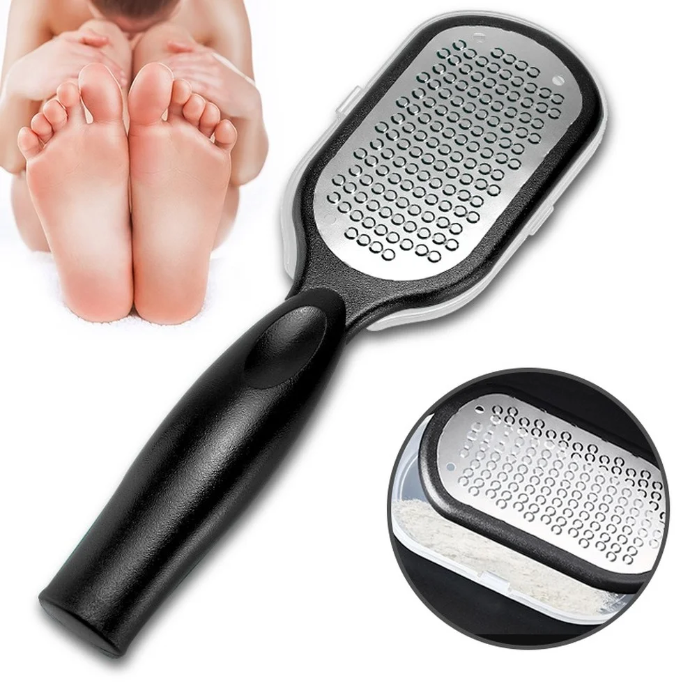 

New Stainless Steel Portable Rasp Pedicure Foot File Callus Remover Dead Skin Foot Scraper Foot Grater Scrubber For Wet Dry