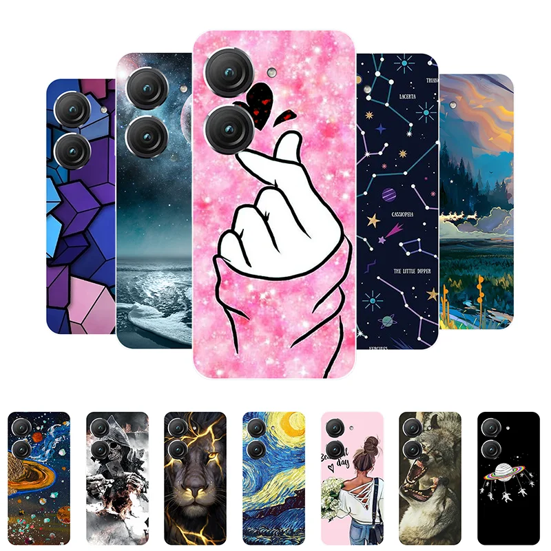 

Case for Asus Zenfone 9 Cover AI2202 Soft Silicone Cute Back Case Covers for Asus Zenfone 9 5G Case Funda Zenfone9 Protective