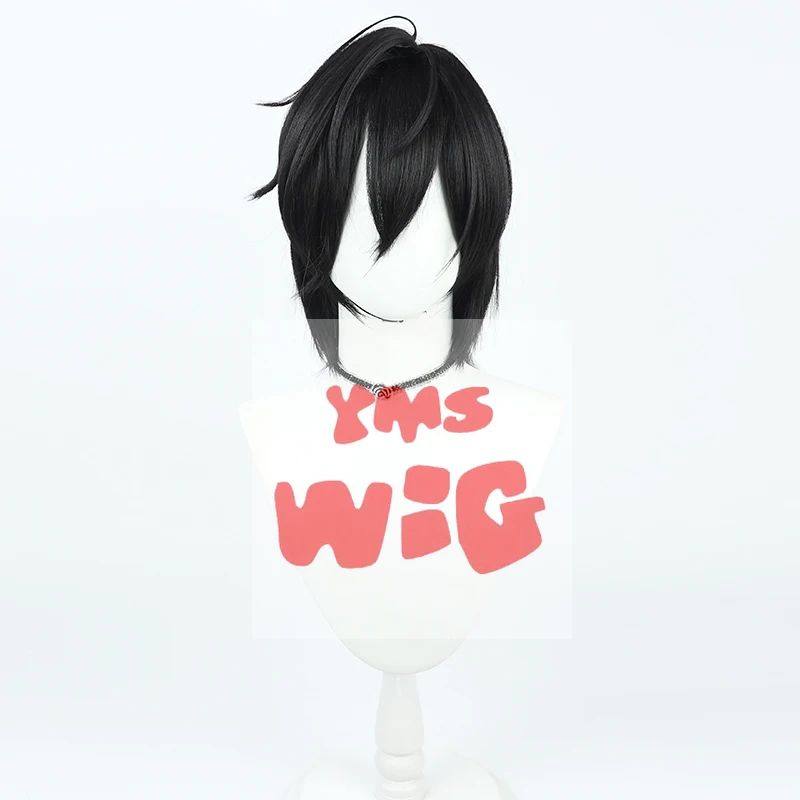 Парик для косплея на все времена Ayn черная короткая косичка термостойкие