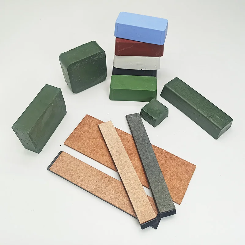 Knife polishing sharpener sharpening stone Leather Honing Strop Compound Green Abrasive Paste Metals Polishing Wax Paste