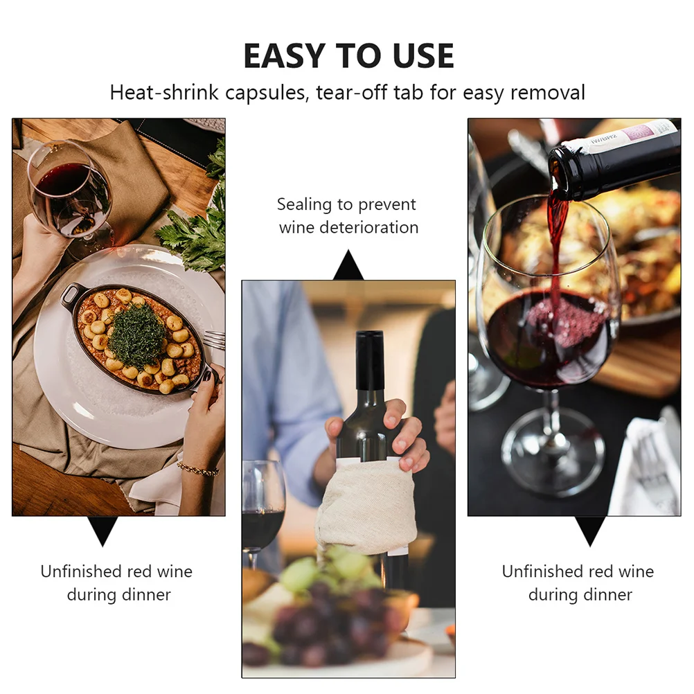 50 шт. пробковая красная термоусадочная пленка для бутылок консервант