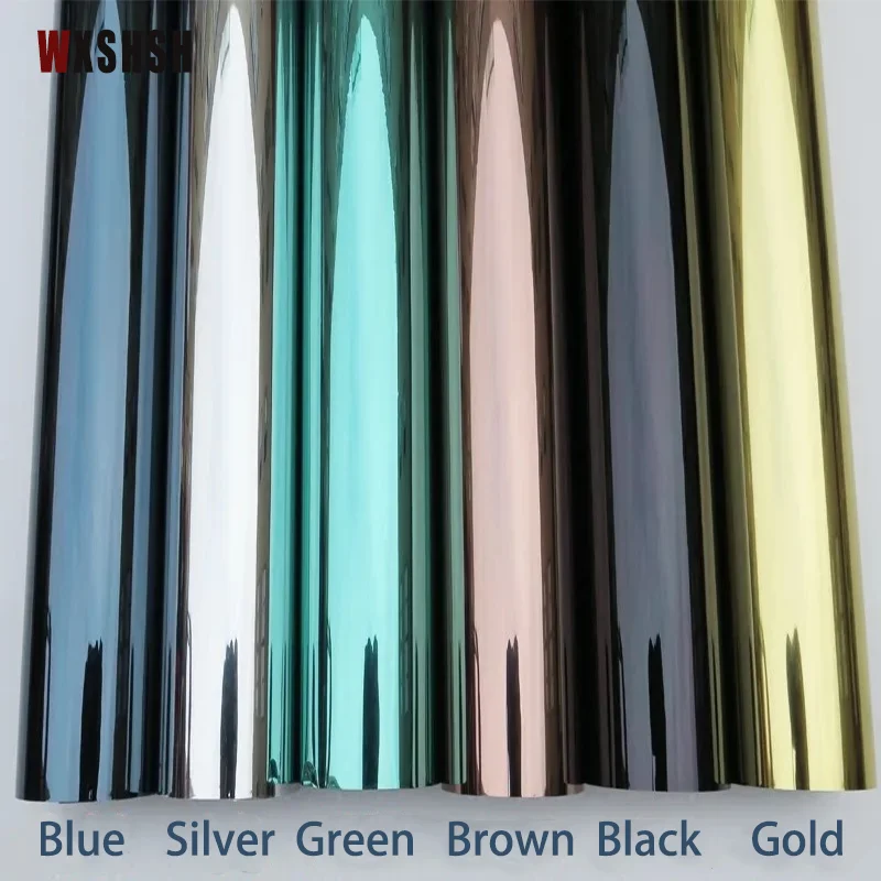 Теплоизоляционная стеклянная пленка, самоклеящаяся односторонняя прозрачная пленка с эффектом УФ-лучей, ПЭТ прочная витражная пленка, мно...