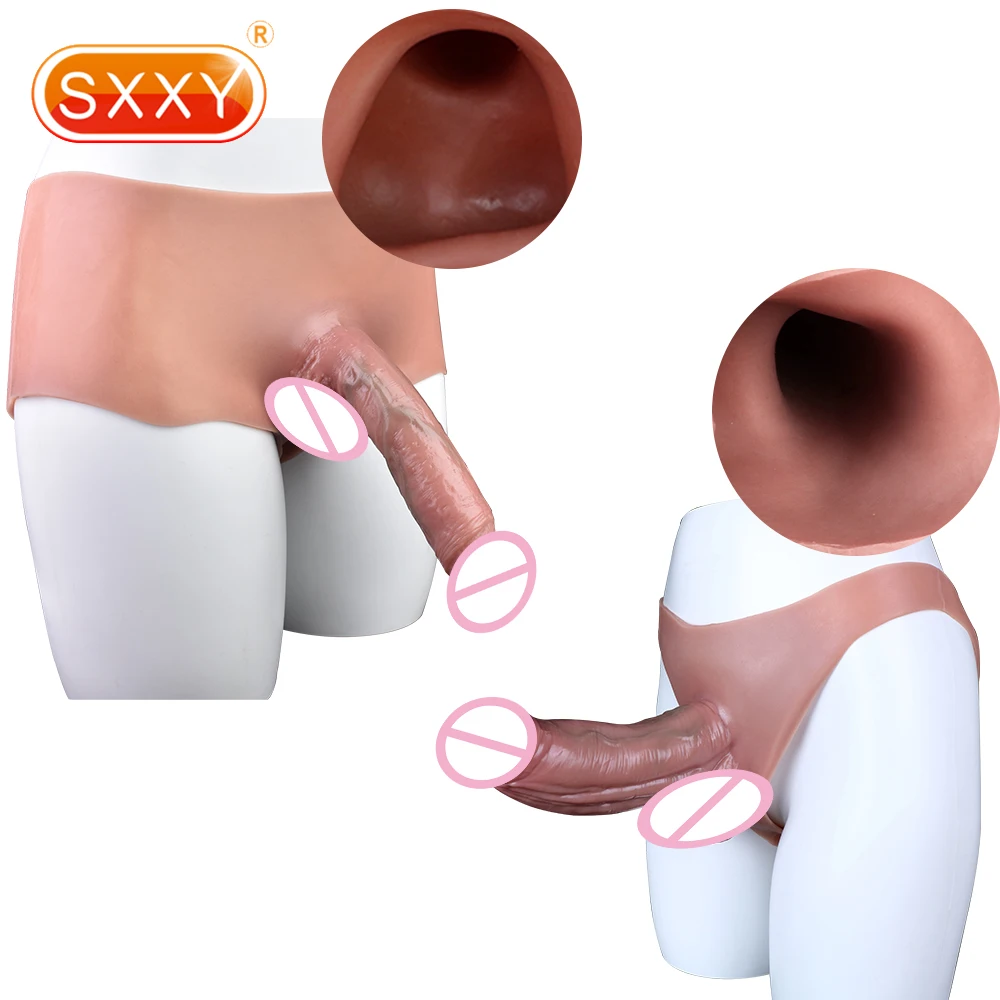 SXXY большой реалистичный полый фаллоимитатор нижнее белье силиконовый мужской