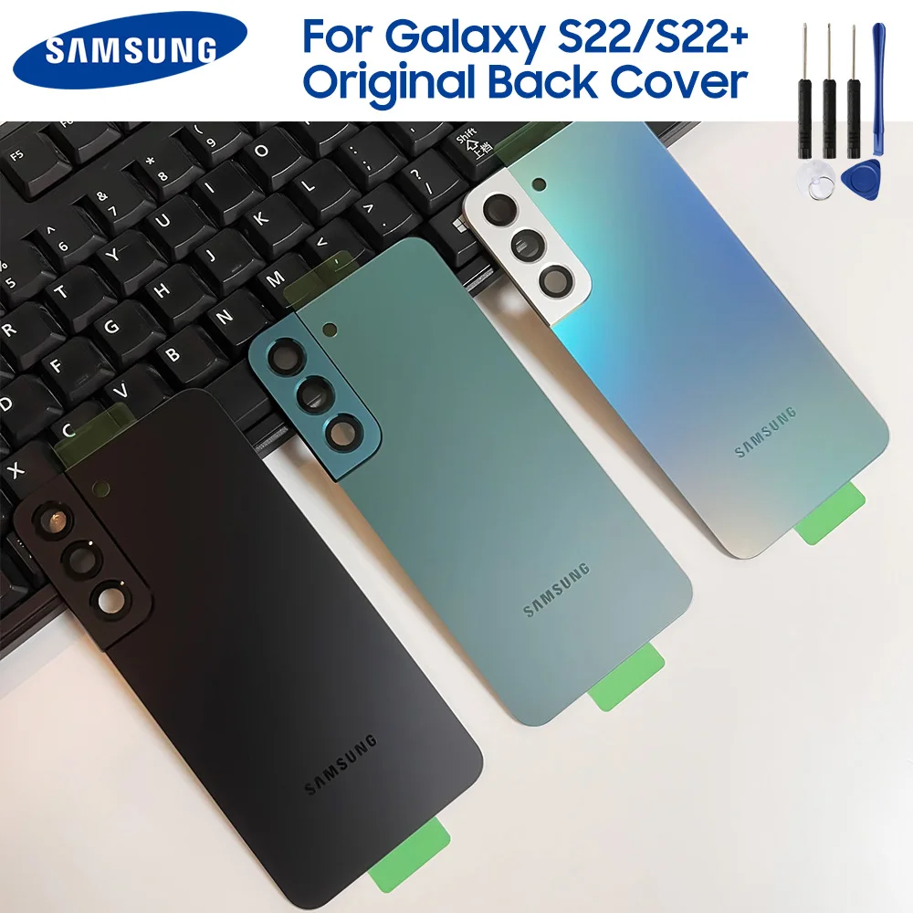 

Original Phone Battery Cover Rear Door Housing For Samsung Galaxy S22 S22 Plus 5G S22+ Back Glass Case With Adhesive Sticker
