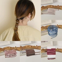 new ponytail holder hair tie pu leather long hair rope hair accessories braiding elastic hair bands bandage scrunchies head wear
