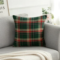 decorative pillowcase sofa cushion green plaid christmas cushion cover throw pillow case 45x45cm 60x60cm home decor