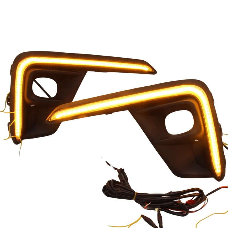 Двухцветные светодиодные дневные ходовые огни противотуманные фары указатель