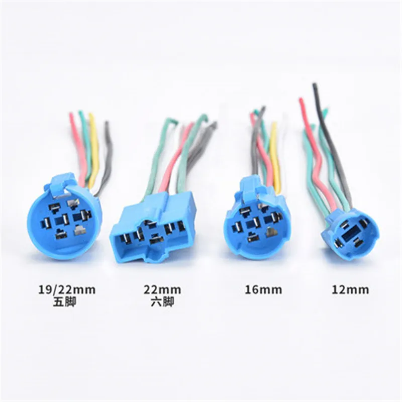 Ламповый разъем для металлической кнопки 1PC 16мм 19мм 22мм 25мм 30мм проводов 2-6 Проводов Стабильный коннектор света.