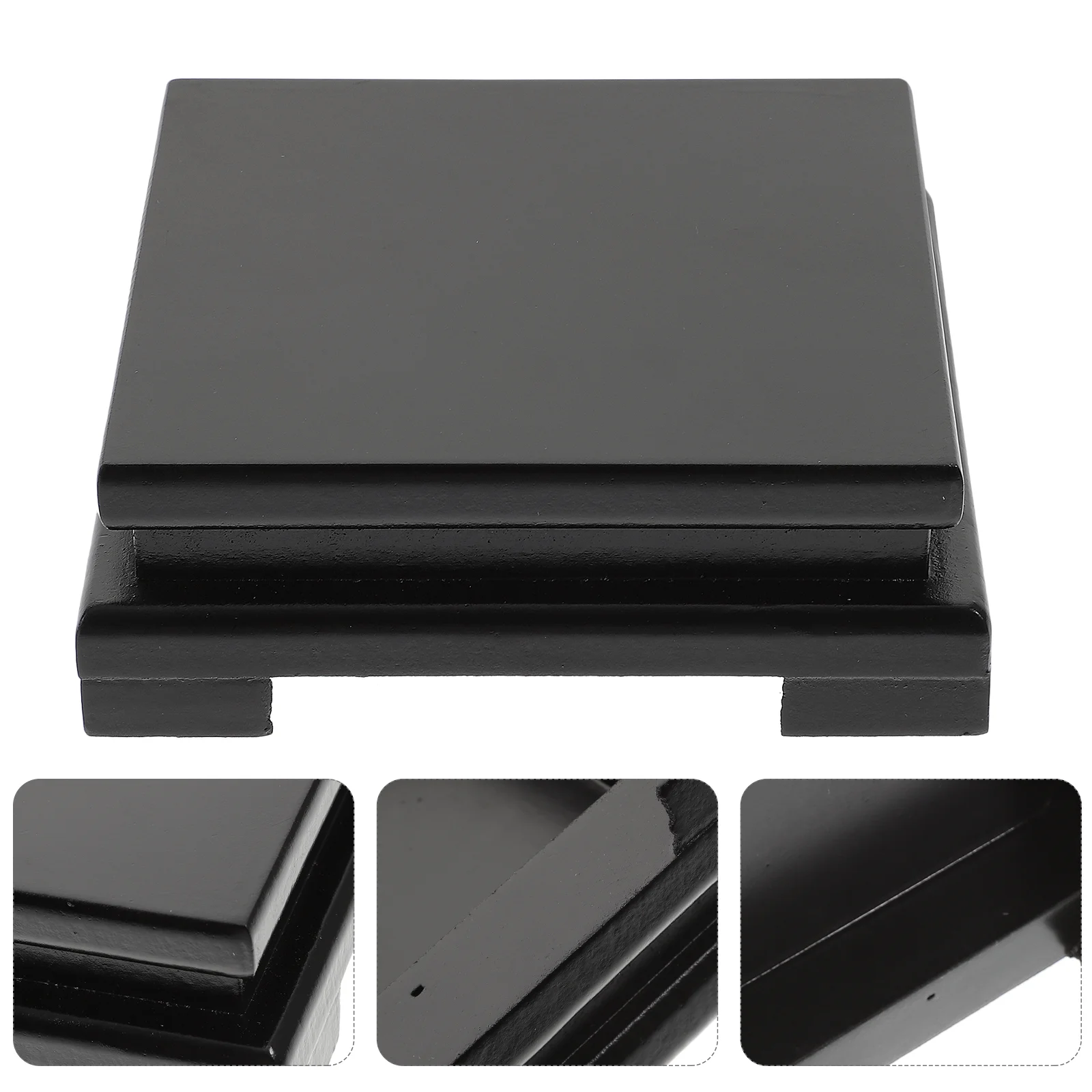 

Square Base Desktop Ornament Flower Pot Wooden Rack Round Tray Small Vase Flowerpot Pallet Handicraft Shelf Bracket