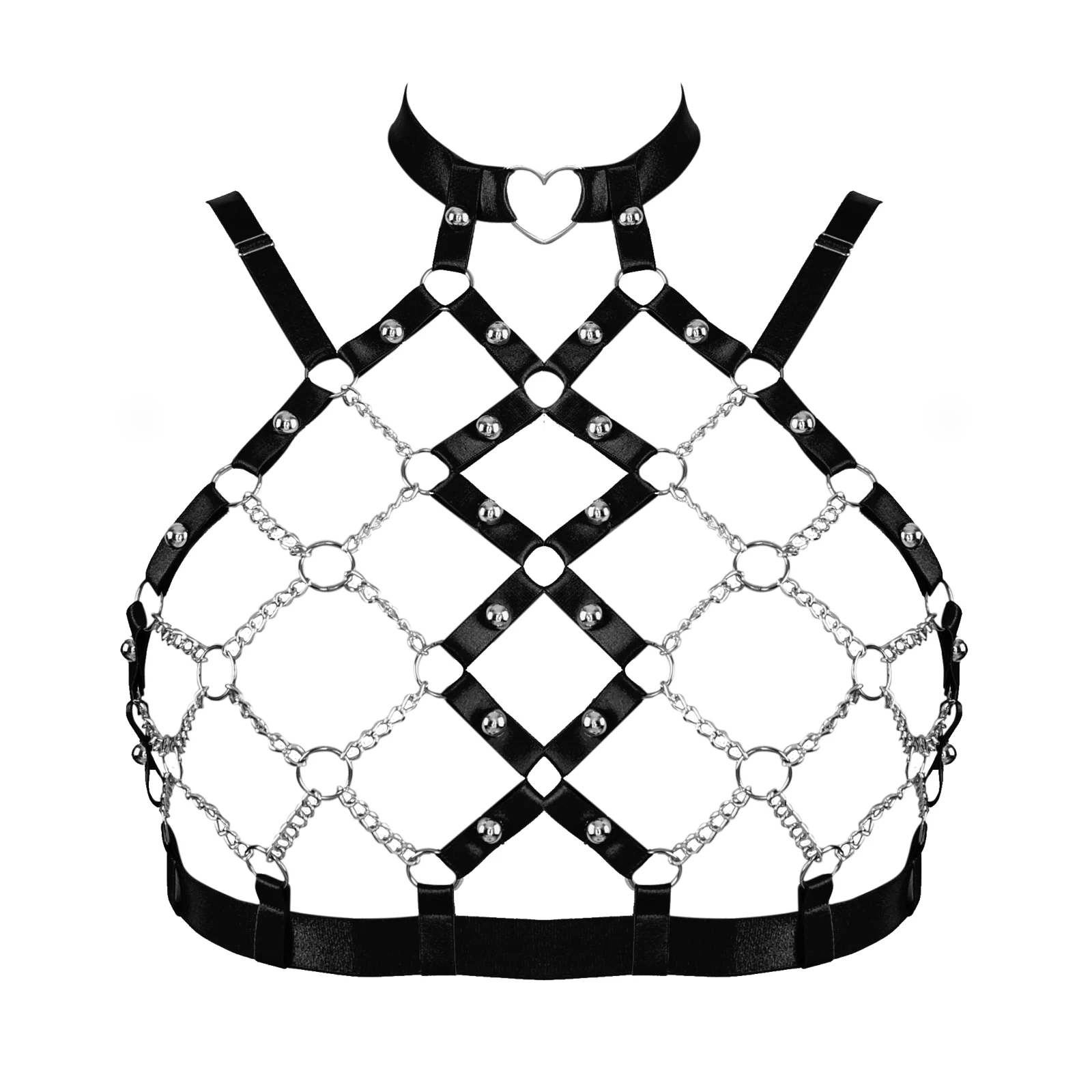 

Bondage Elastic Adjust Body Harness Cage Cupless Bra Lingerie Erotic Harness Plunge Club Burlesque Kinky Dancer
