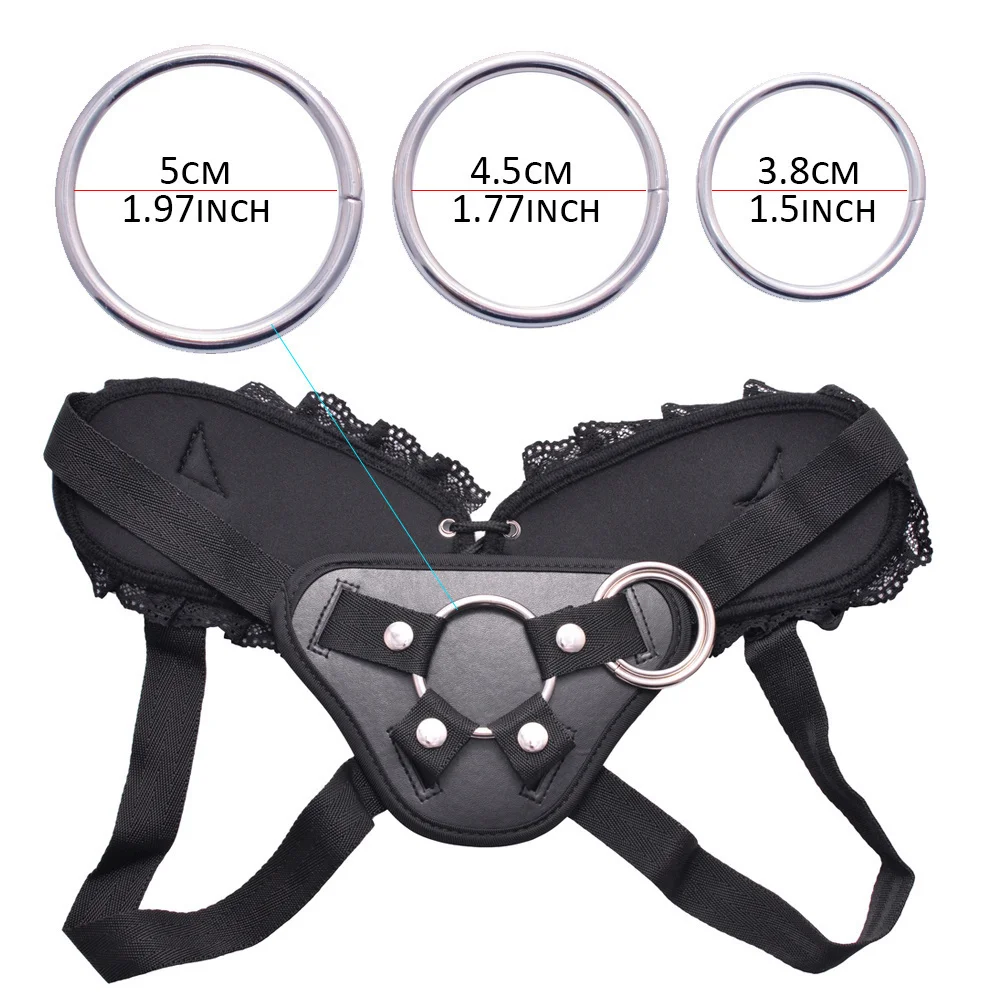 Страпон фаллоимитатор Для лесбийских пар присоска с металлическими кольцами